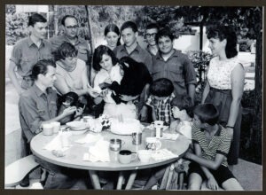 Children’s Zoo staff & guest at chimpanzee tea party