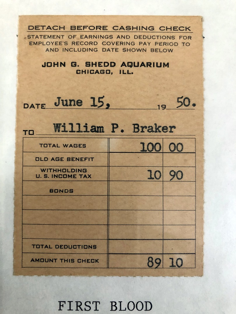 Bill Braker Payroll Stub